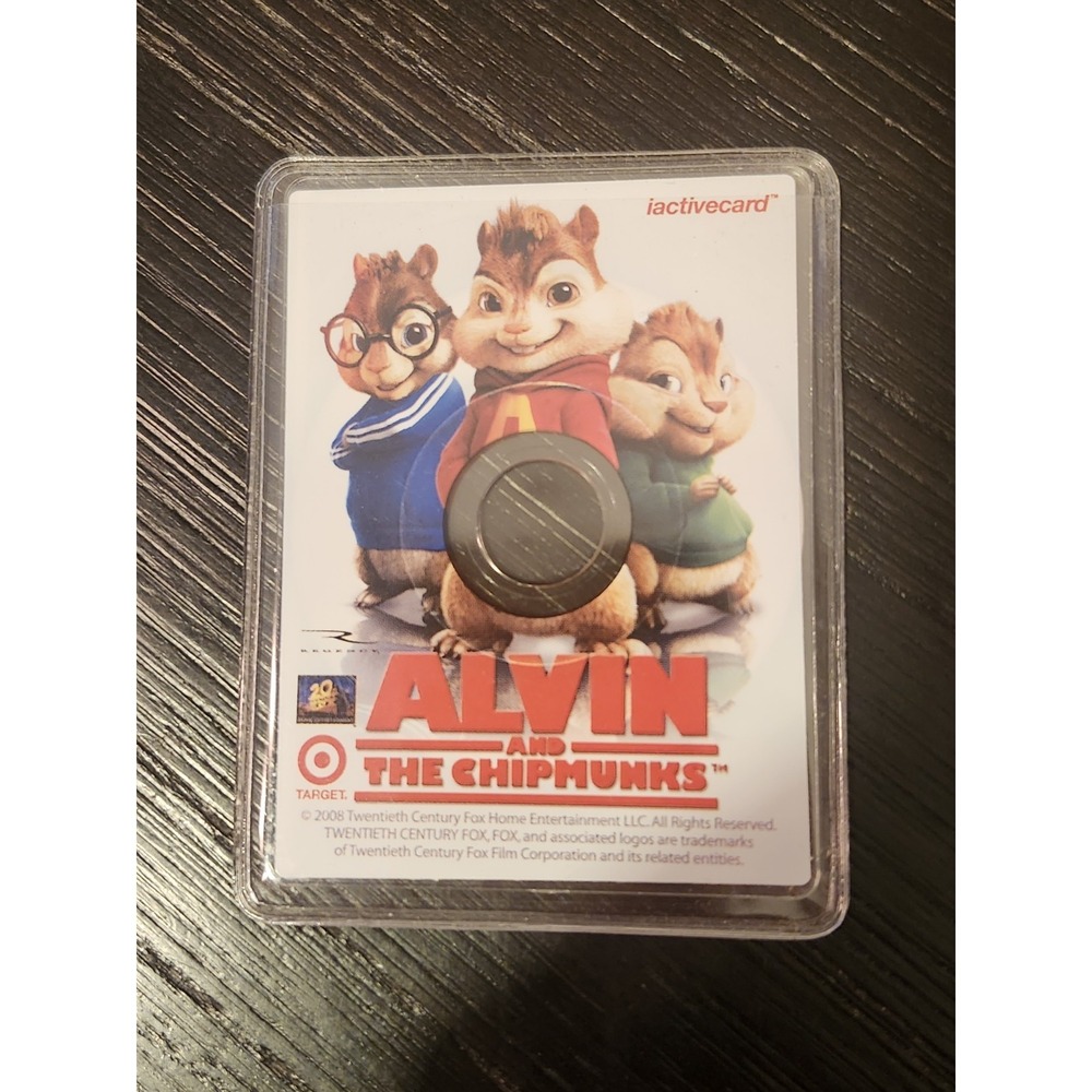 Rare Target iactivecard DVD game-card for Alvin and The Chipmunks
